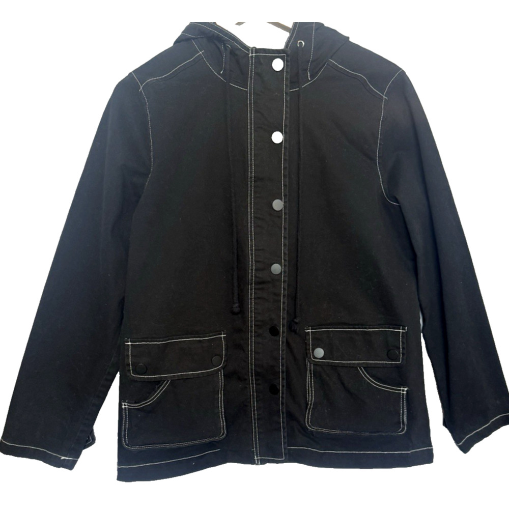 ModCloth Womens Anorak Utility Jacket Size M Hood Chore Trench Outdoor Hiking‎